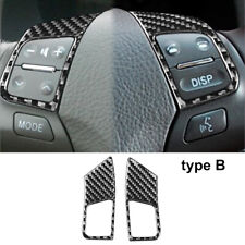 2pcs Carbon Fiber Steering Wheel Button Cover Trim For Lexus Gs300350430450h