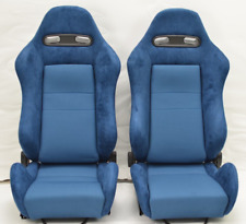 All Out Fab Dc5 Sr4 Style Reclinable Seats Blue Pair 2pcs With Sliders Brand New
