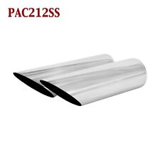 Pac212ss Pair 2.5 Stainless Cowboy Exhaust Tips 2 12 Inlet 3 Outlet 9 Long