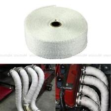 5m White Fiberglass Exhaust Muffler Header Pipe Heat Wrap Tape Cloth 4 Tie Kit