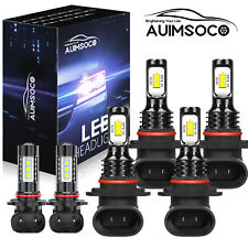 For Lexus Ls400 1998-2000 6000k Led Front Headlight High Low Fog Light Bulbs Kit
