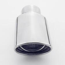 Polish Stainless Steel Oval Out Exhaust Tip 2.5 Inlet Resonated 7 Long Weld On
