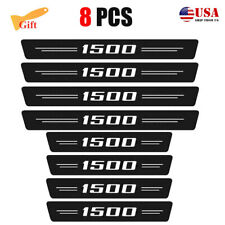 8pcs For Dodge Ram 1500 Carbon Fiber Cab Door Sill Plate Protector Covers Y6
