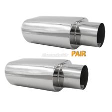 Inlet 2.5 5.5x3 9 Length Stainless Steel Rolled Edge Oval Exhaust Tip