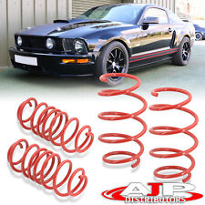 Red Coil Height Drop Suspension Lowering Springs Set For 2005-2014 Ford Mustang