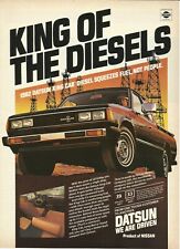 1982 Datsun King Cab Diesel Pickup Truck Vintage Print Ad Advertisement