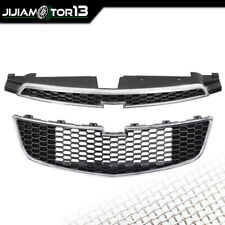 Fit For Chevy Cruze 2011-2014 Front Bumper Upper Lower Grille Pair Set Of 2pcs