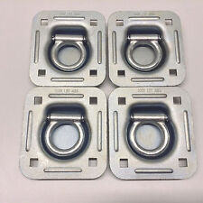 4pc Recessed Tie Down D-rings Flatbed Cargo Trailer Flush Mount 5000 Lbs