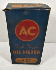 Vintage Nos Ac Delco Gm Triple Trapper Oil Filter Element P-117 5572425