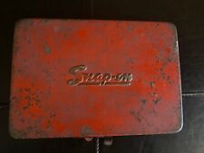 Red Snap On Metal Tool Storage Box Case Only 8 X 5.5 X 1 Metal