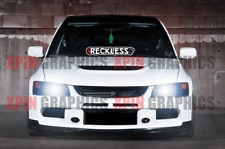 Reckless Windshield Jdm Domo Car Sticker Banner Graphic Decal Low Printed