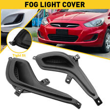 Front Bumper Fog Light Cover Trims Left Right Set For 2012-2017 Hyundai Accent