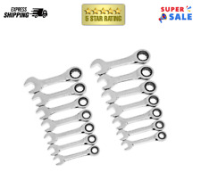 Gearwrench 14 Pc. 12 Point Stubby Ratcheting Saemetric Combination Wrench Set