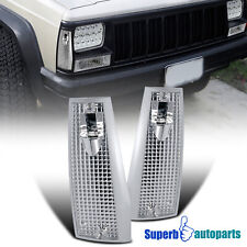 Fits 1984-1996 Jeep Cherokee Comanche Corner Lamps Front Signal Lights