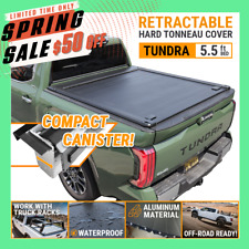 For 2022-2023 Tundra 5.5ft Hard Retractable Tonneau Cover Pro Waterproof