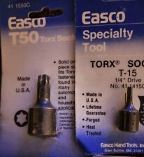 Easco Vintage 7 Pc. 14 Drive Torx Sockets Usa Nos