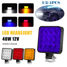 4pack 12v Off Road Work Light 3030 Led Spot Light Car Led Light Bar 1200lm 48w