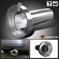 Removable Silencer 4 Tip Muffler Exhaust Stainless Steel