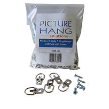 D Ring Picture Hangers With Screws - Pro Quality D-rings - 100 Pack