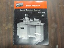 Hardinge Parts List Super Precision Second Operation Machine Manual Dsm5959-r