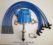 Ford Fe Hei Distributor 332 352 360 390 406 427 428 Blue Spark Plug Wires Usa