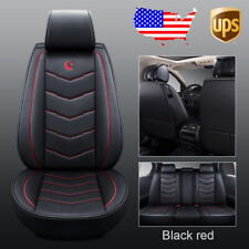 Blackred Car Moon Pu Leather Seat Covers Cushion For Toyota Camry Corolla Rav4