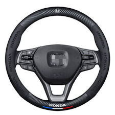 15 38cm Steering Wheel Cover Genuine Leather For Honda Civic Accord Cr-v