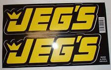 Jegs 2 Bend Peel Yellow Black Auto Racing Stickerdecal 9.5 X 5.75 Sheet