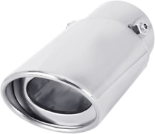 Adjustable 1.75-2.75 Inch Inlet Exhaust Tips 3.5 Oval Outlet Stainles