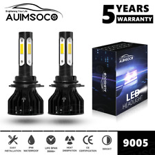 Led Headlight High Bulbs 9005 2x For Ford Police Interceptor Utility 2013-2019
