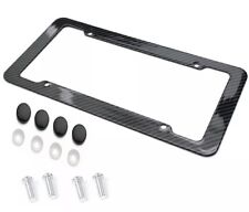Carbon Fiber Plastic License Plate Frame -quality Black Standard Fit