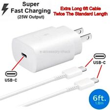 25w Type Usb-c Super Fast Wall Charger6ft Cable For Samsung Galaxy S20 S21 5g