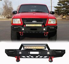 New Black Textured Front Bumper Wwinch Plateled Lights For 98-11 Ford Ranger