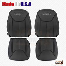 2013 - 2017 For Jeep Wrangler Rubicon Driver Passenger Leather Seat Cover Black