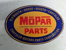 Vintage Mopar Parts Chrysler Porcelain Car Truck Suv Dealership Dealer Sign