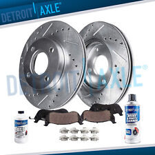 Front Drilled Brake Rotors Ceramic Pads For 1993-1997 Toyota Corolla Geo Prizm