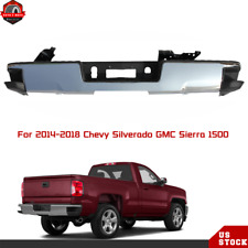 For 2014-2018 Chevy Silverado Gmc Sierra 1500 Rear Bumper Assembly Chrome Steel
