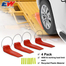 4 Pk Plastic Tire Skates For Tow Truck Wrecker Rollback Carrier Safety Orange