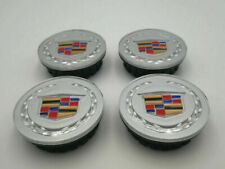4pcs 66mm Silver Acrylic Wheel Center Hub Caps Emblem For Cadillac Ats Xts Srx