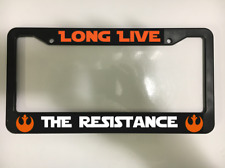 Long Live The Resistance Orange For Star Wars Fans Sci Fi License Plate Frame