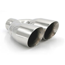 2.5 In 3.5 Out 9.5 Length Stainless Steel Exhaust Dual Pipe Tip Double Wall