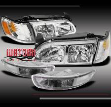 93-97 Toyota Corolla Dx Crystal Chrome Head Lightscornerbumper Signal 94 95 96