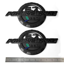2x Oem 11-16 6.7l Powerstroke Turbo Diesel Door 3d Emblems Badge Black W A