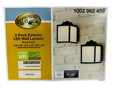 Hampton Bay Outdoor Wall Lantern Integrated Led Exterior Lights 2-pack