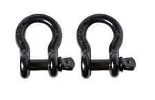 2x Bow Shackle Black 78 D-ring 6.5 Ton W 1 Clevis Screw Pin 14000 Lbs Hummer