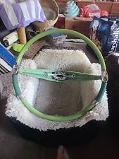 1957-1959 Chrysler Imperial Two Tone Green Steering Wheel With Horn Button 58 59