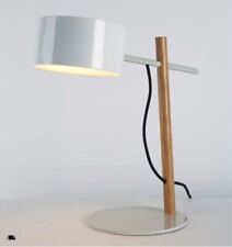 Roll Hill Desk Lamp Excel White And Oak 120v 19 X 11 Inch