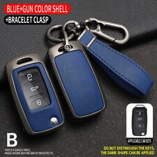 Zinc Alloy Leather Protection Key Cover For Vw Jetta Golf Polo Mk8 Passat Beetle