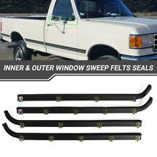 4 Inner Outer Window Sweep Felts Seals Weatherstrip Kit For Ford F-150 250 350