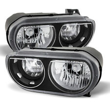 For 2008-2014 Dodge Challenger Headlights Assembly Lamp Black Ch2502219